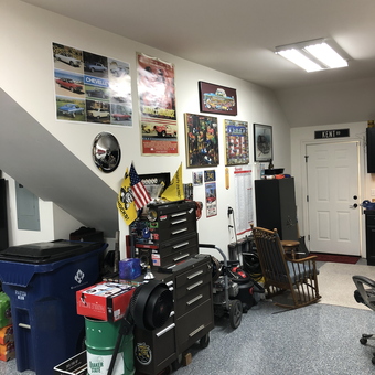 Organized Garage With Tool Chest and Car Posters - Kent from Wichita, KS