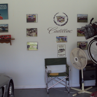 Cadillac Garage Wall Decor with Bike Storage - Arlie from Perkinston, MS