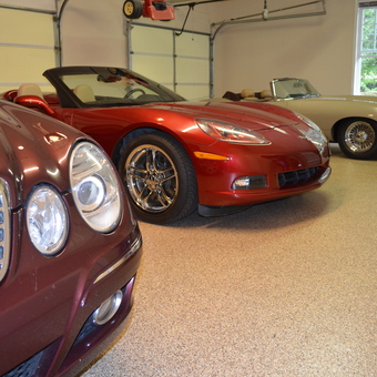 Luxury Cars in Pristine Garage with Epoxy Flooring - Jim from Weldon Spring, MO