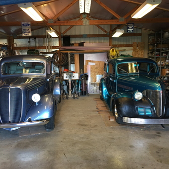 Classic Cars in Organized Garage with Tools and Shelving - Chuck from LAWRENCE, KS