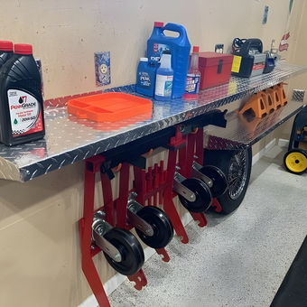 Diamond Plate Garage Workbench with Storage and Tools - Bill from St. Johns, FL
