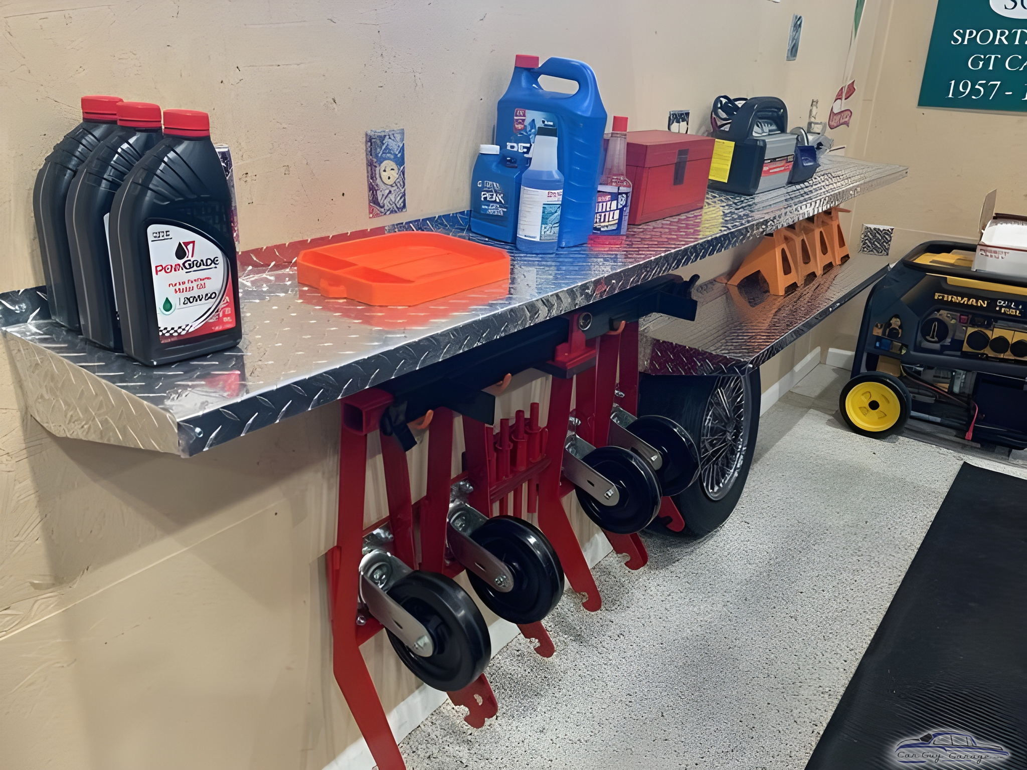 Diamond Plate Garage Workbench with Storage and Tools - Bill from St. Johns, FL