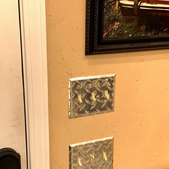 Diamond Plate Switch Covers on Garage Wall - Bill from St. Johns, FL