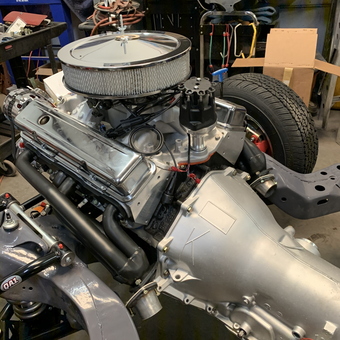 Polished Engine and Transmission Assembly in Garage - Vince from FL