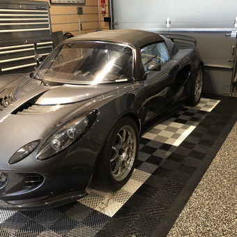 Sports Car on Garage Floor Tiles with Tool Chest - David from Leawood, KS