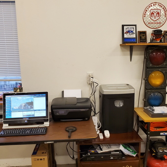 Garage Office with Traffic Light Decor and Dodge Sign - Bob from Newcastle, CA