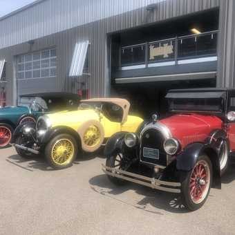 Classic Cars Displayed Outside Metal Garage - Ron from Birmingham, MI