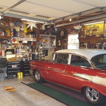 Classic Car Garage with Tool Storage and Trophies - Peter from Harleysville, PA