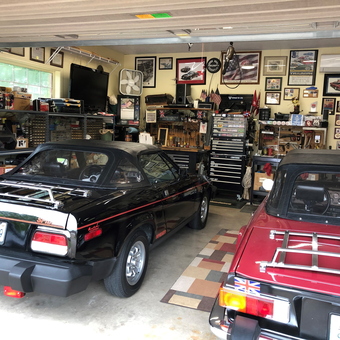 Classic Car Garage with Tool Storage and Wall Decor - Dave from Edmond, OK