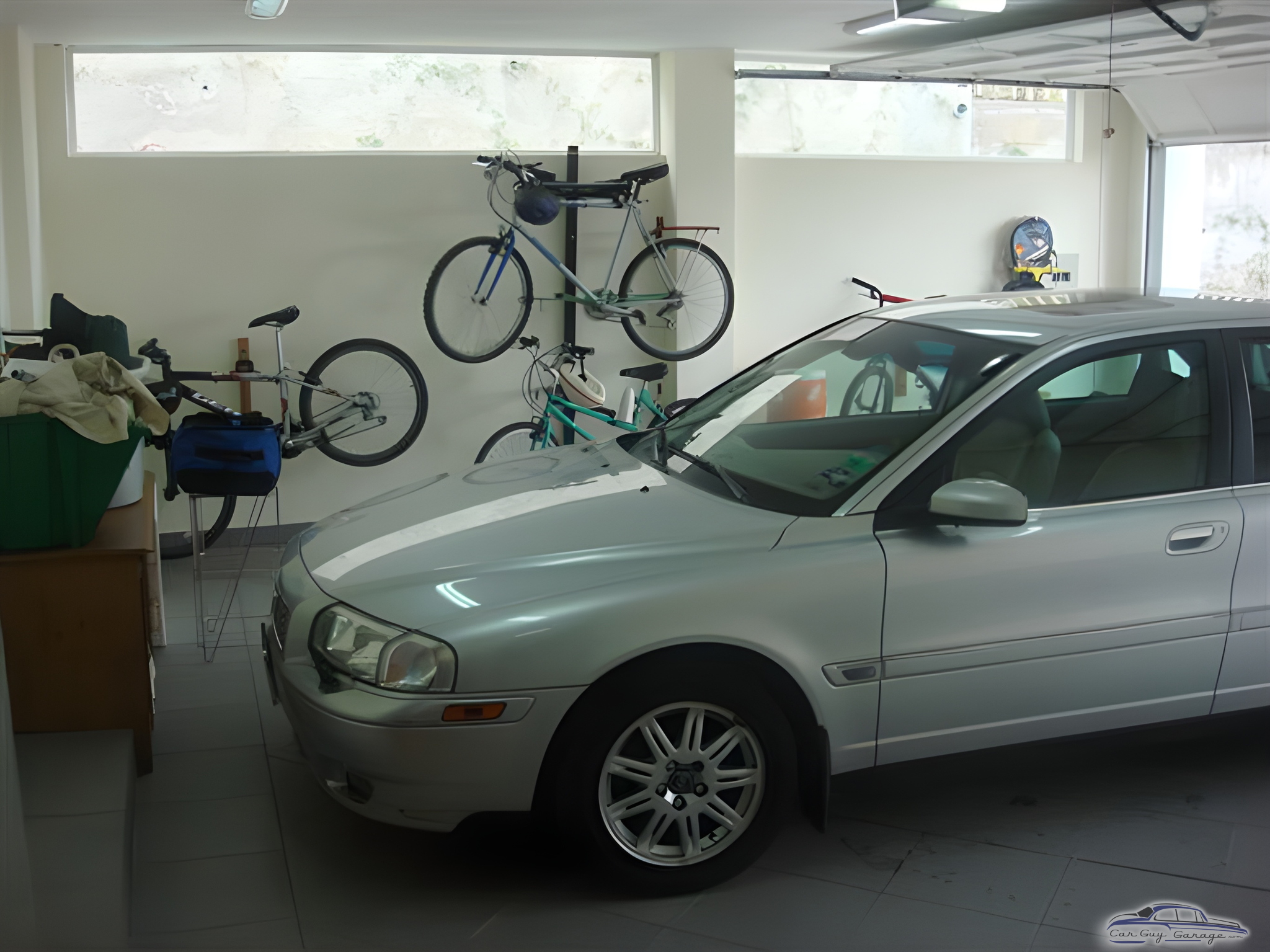 Organized Garage with Bike Racks and Silver Car - John from Quito, Ecuador