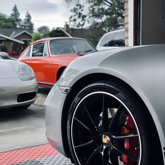 Modern Porsche Wheel and Garage Flooring - PorscheRB from Campbell, CA