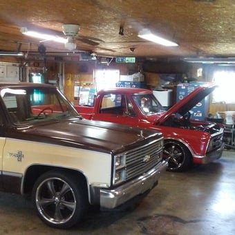 Classic Chevy Trucks and Garage Storage Cabinets - James from Greenville, KY