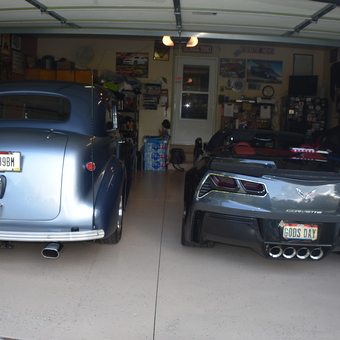 Classic and Modern Cars in Decorated Garage - ROYCE from COLUMBUS, OH