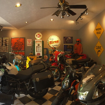 Motorcycle Garage with Vintage Signs and Decor - Nicholas from Salt Lake City, UT