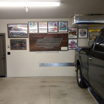 Garage Wall Decor with Car Art and Chevy Sign - ci-19402