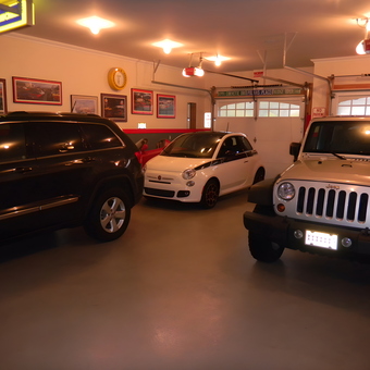 Three Car Garage with Wall Art and Epoxy Floor - Phil from Florham Park, NJ