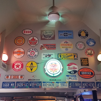 Vintage Garage Signs and License Plates Display - HJL from Birmingham, MI