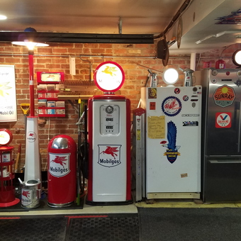 Vintage Mobilgas Garage Decor with Gas Pump and Signs - HJL from Birmingham, MI