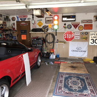 Classic Car Garage with Signs and Mustang - Tony from Warren, MI