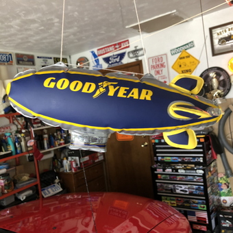 Goodyear Blimp Model and Vintage Signs Display - Tony from Warren, MI