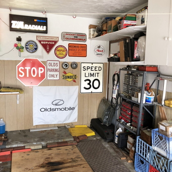 Garage with Automotive Signs, Tools, and Storage - Tony from Warren, MI