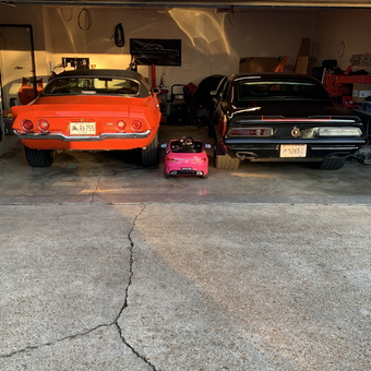 Classic Cars and Toy Car in Organized Garage - FlyinRhyne from West Memphis, AR