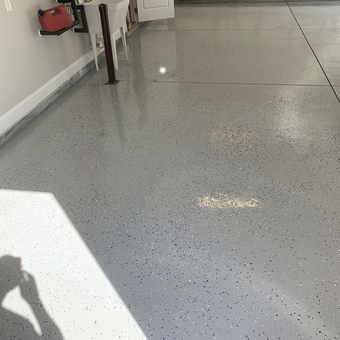 Clean Epoxy Garage Floor with Utility Sink - Randy from Conway, SC