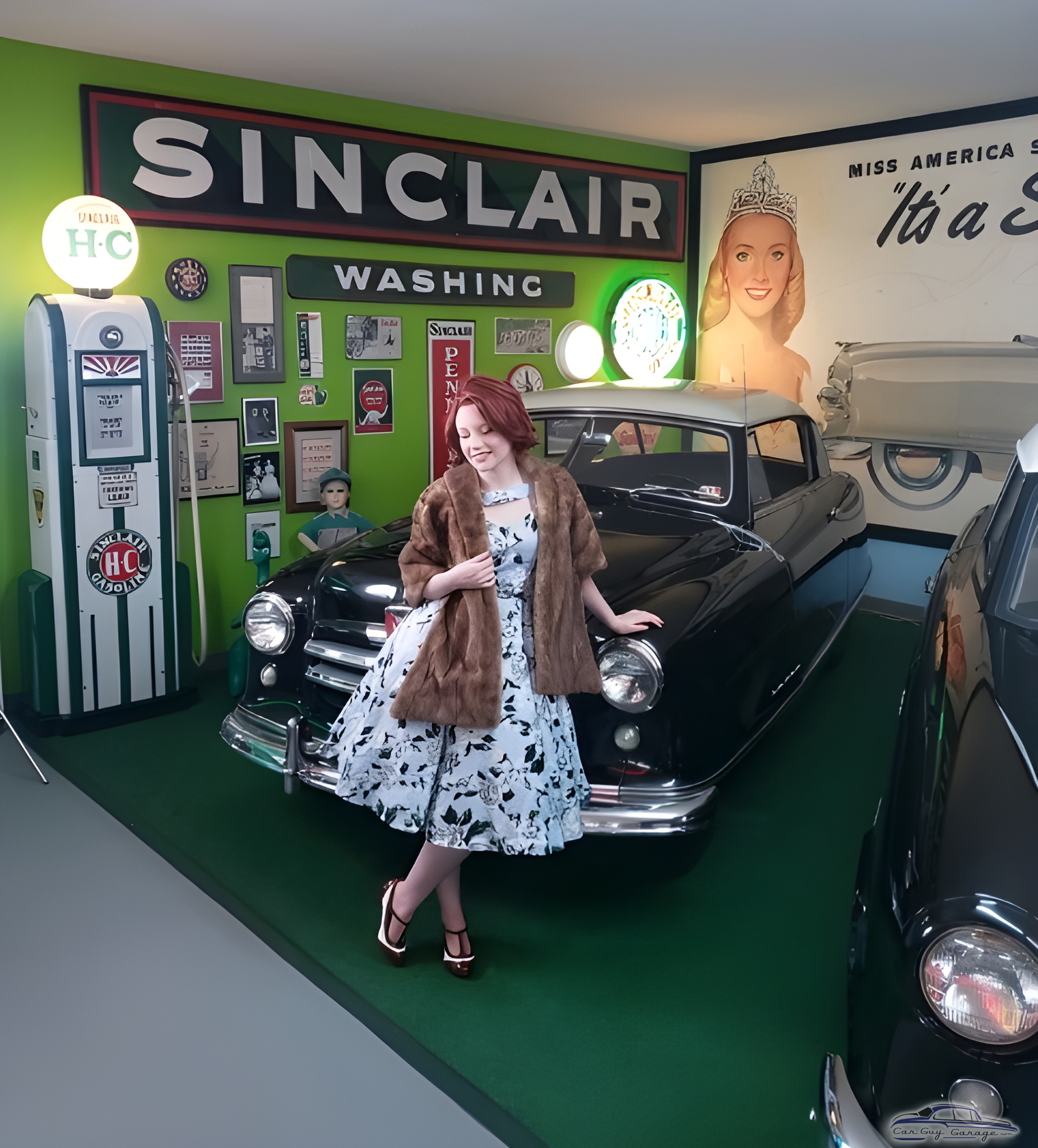 Vintage Sinclair Garage Decor with Classic Cars - Rambler Ranch from Elizabeth, CO