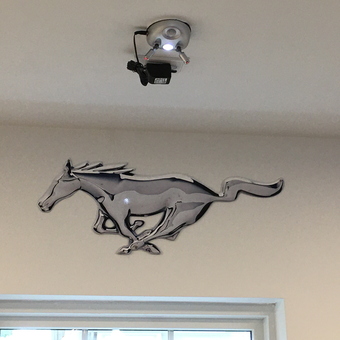 Chrome Mustang Wall Decor and Ceiling Light - Ken from Bloomfield Hills, MI