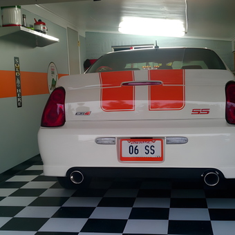 Chevy SS Garage with Checkered Floor and Signs - Mel from Marrero, LA
