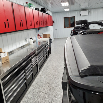 Red Garage Cabinets and Tool Chests with Workbench - Troy from REDWOOD FALLS, MN