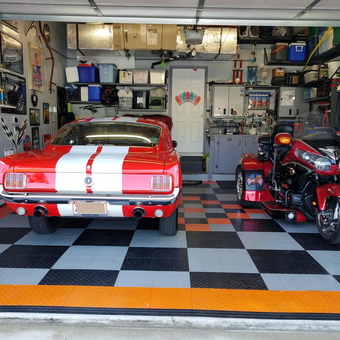 Classic Mustang and Trike in Organized Garage - Ron from Ocean Pines, MD