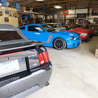Ford Mustang Garage with Signs and Tools - Bogusracing from Liverpool, TX