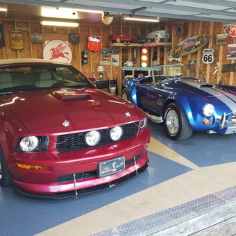 Classic Mustang and Cobra in Decorated Garage - Mike from Palmyra, PA