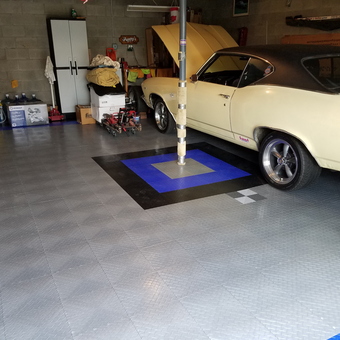 Classic Car, Modular Garage Flooring, and Storage Cabinets - Len from Pittsburgh, PA