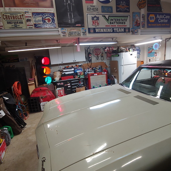 Classic Car, Garage Signs, and Traffic Light Display - Mark from Columbia City, OR
