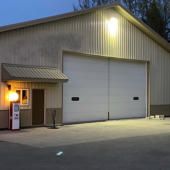 Large metal garage with vintage gas pump - Michael from Grand Forks, ND