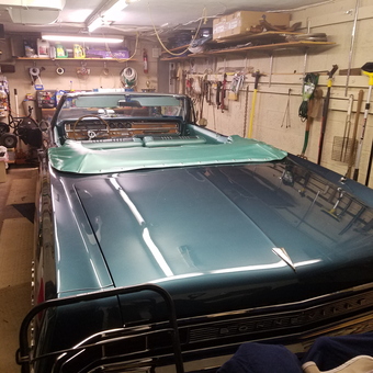 Classic car and organized tool storage in garage - joe from Mc Donald, PA