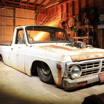 Classic Ford Truck Restoration in Garage - Sam from Princeton, WV