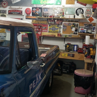 Classic truck and vintage garage signs collection - Jess from Bluefield, VA