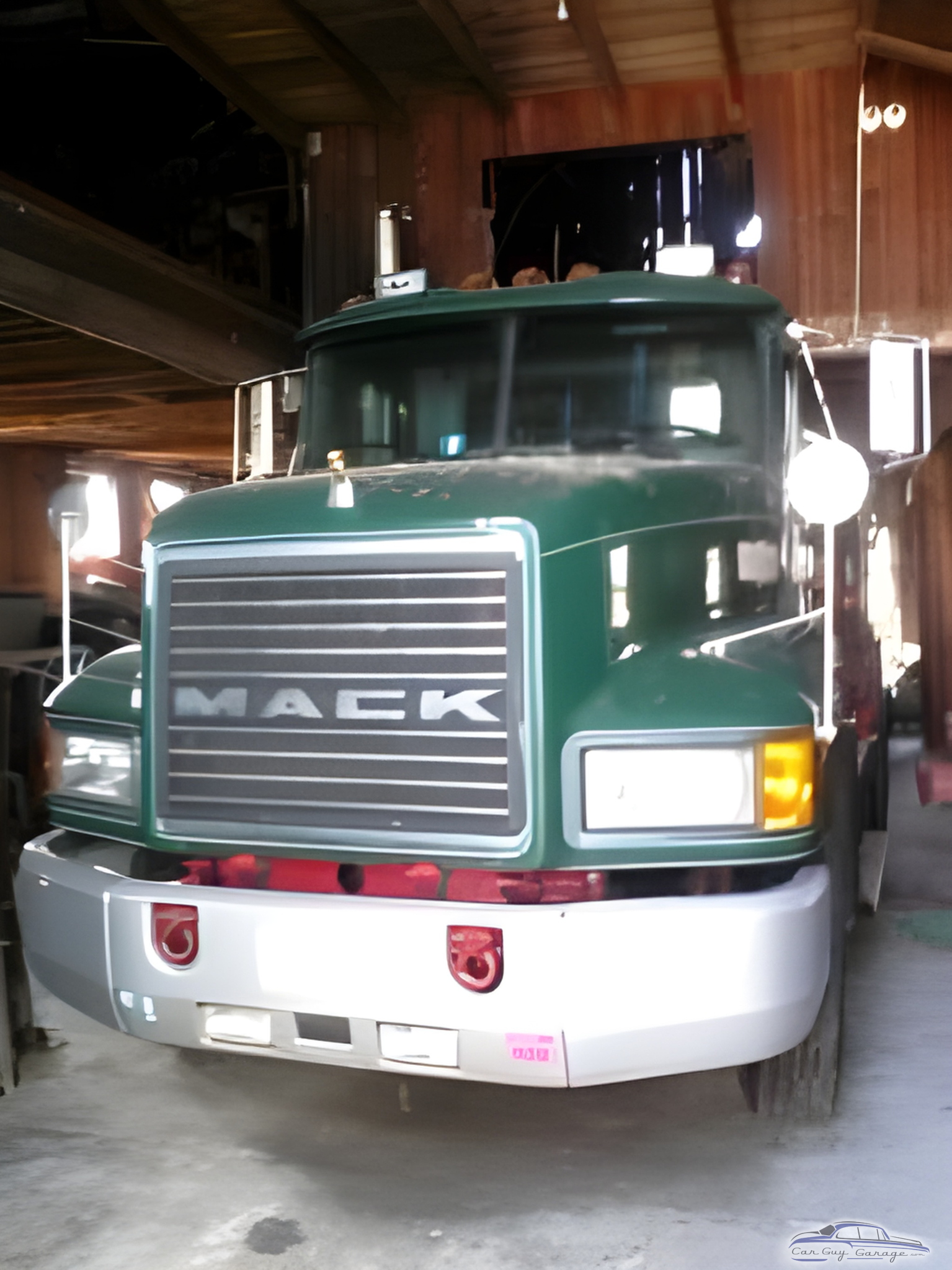 Large Mack Truck Parked in Wooden Garage - Dale from Shrewsbury, MA