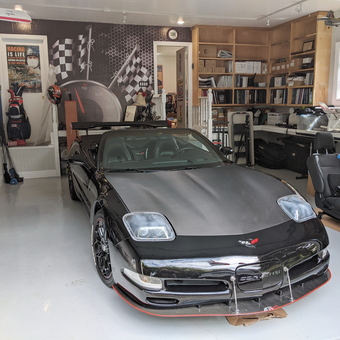 Corvette, Racing Decor, and Garage Storage Shelves - Jim from Novato, CA