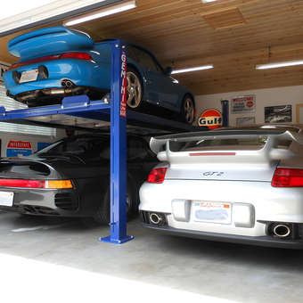 Four Post Car Lift With Sports Cars - Dean from Los Gatos, CA