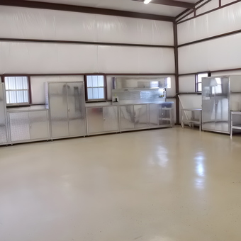 Diamond Plate Garage Cabinets and Workbenches - Jim from Caldwell, TX