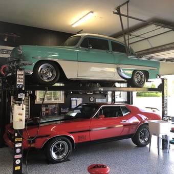 Classic Car Lift with Vintage Decor and Tools - Kevin from Murfreesboro, TN