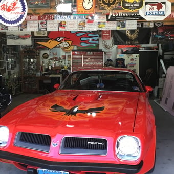 Pontiac Firebird Garage with Neon Signs and Wall Art - Lucky from Greenfield, WI