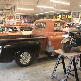Classic Truck, Vintage Car, and Mini Bike Garage Setup - Dale from CONROY, IA