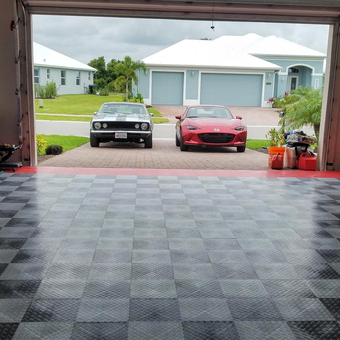 Checkered Garage Floor Tiles and Storage - Philip from Vero Beach, FL