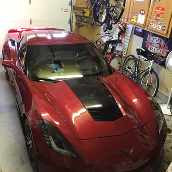 Red Corvette and Organized Garage with Bikes - Dave from Thurmont, MD
