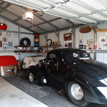 Classic Car Garage with Wall Decor and Tools - Steve from Dixon, IL